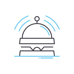 ring services line icon, outline symbol, vector illustration, concept sign