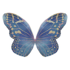 Blue butterfly with gradient and texture 