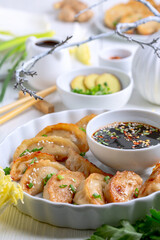 Traditional oriental dumplings.