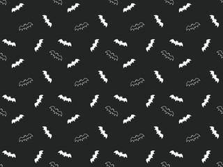 halloween horror bat spider ghost seamless art modern pattern background element flat cartoon vector