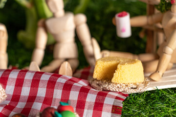 Miniature food made with Play Putty