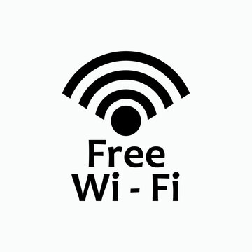 Free Wifi Icon. Info Internet Access Symbol. Presented in Glyph Style.
