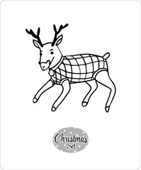 Contour illustrations, art on a transparent background from the 