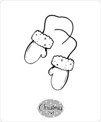 Contour illustrations, art on a transparent background from the 