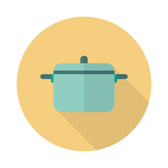 Soup pot icon design. Vector illustration of kitchen utensils.