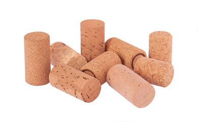 bottle caps made of natural cork wood in assortment