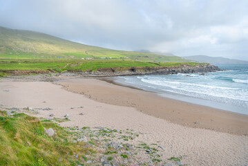 Fototapeta na wymiar St Finan's Bay at Keel in County Kerry in Ireland