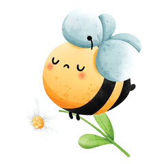 honey bee with flower