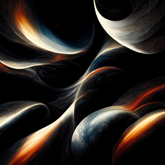 Space stars abstract bright dark background