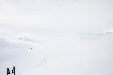 Fototapeta na wymiar Winter landscape in Dovrefjell National Park, Norway