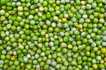Fresh Pile of green wet pea background