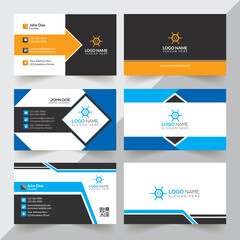 Naklejka premium Creative Business Card Design Template