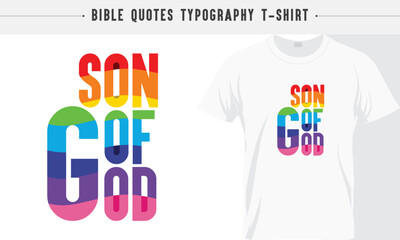 Rainbow t-shirt, Son of God, Gospel, God's Word, Jesus typography T-shirt design