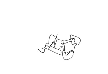 a person using a laptop in a relaxed way