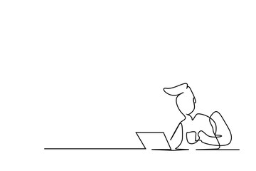 a person using a laptop in a relaxed way