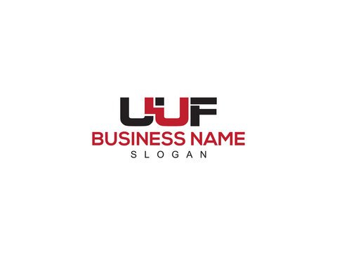 Premium UUF Logo Icon Vector, Creative uuf Logo Letter Design With Colorful Three Letter For Any Type Of Business