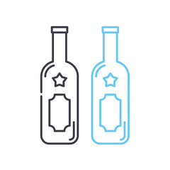 vodka line icon, outline symbol, vector illustration, concept sign