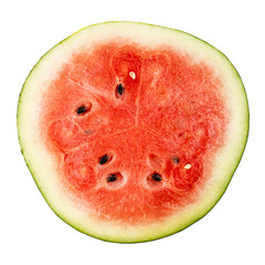 Delicious ripe watermelon (Citrullus lanatus) isolated on white background.concept of fresh fruit in the tropical.