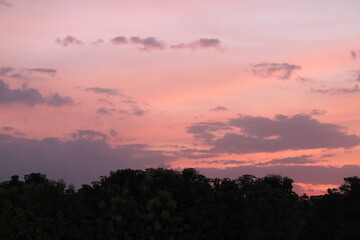 sunset in the mountains