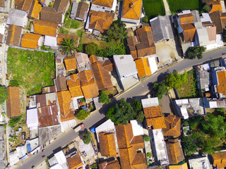 Abstract Defocused Blurred Background Aerial residential housing that is neatly arranged and aesthetically pleasing in the Cikancung area. Not Focus