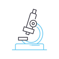 microscopy line icon, outline symbol, vector illustration, concept sign