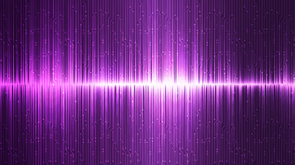 Equalizer Violet Sound Wave Background,technology and earthquake wave diagram concept,design for music studio and science,Vector Illustration.