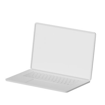 Laptop mockup isolated 3d render