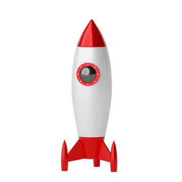 Rocket isolated 3d render