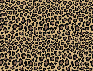 
Leopard seamless print for clothes, paper, fabric. Trendy urban design. Animal background. wild cat