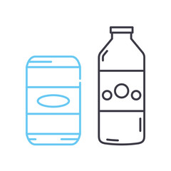 soda line icon, outline symbol, vector illustration, concept sign