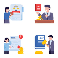 Flat Illustrations of Legal Persons
