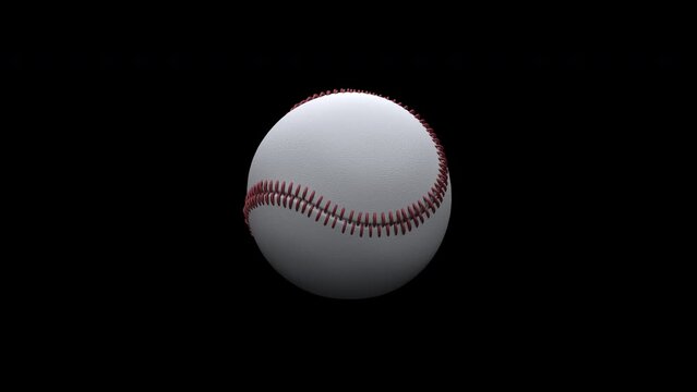 Loop Baseball, clip on transparent alpha channel backgrounds for easy drag and drop.