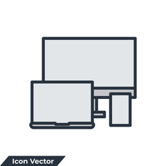 responsive icon logo vector illustration. Devices and Electronics symbol template for graphic and web design collection