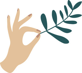 Hand drawn doodle magician emblems ,women witches Boho Illustration