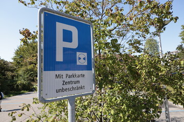 parkieren blaue zone zentrum parkkarte
