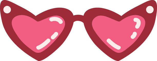 Cute heart sunglass of Safari decorative