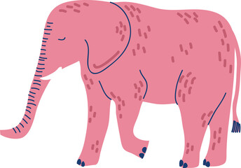 Cute elephant Safari animal and leaves