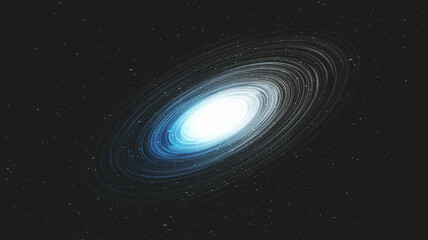 Fototapeta premium Speed Blue Light Black Hole on Galaxy Background.planet and physics concept design,vector illustration.