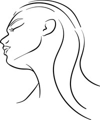 Line art of women feminine sketch line