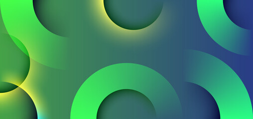 circle modern green geometric shiny bright abstract shapes background