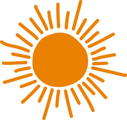 Minimalist boho abstract nature art shapes doodle sun