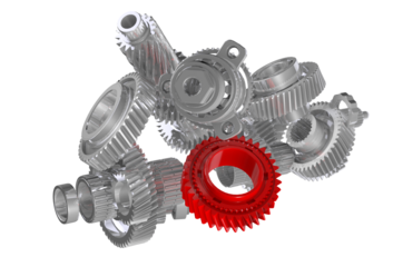 gear Technology setting concept background