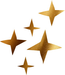 Gold abstract nature art  doodle illustration