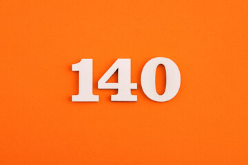 Number 140 - On orange foam rubber background