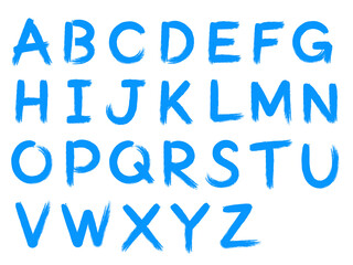 筆書きアルファベット：青