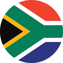 Circle flag vector of South Africa.
