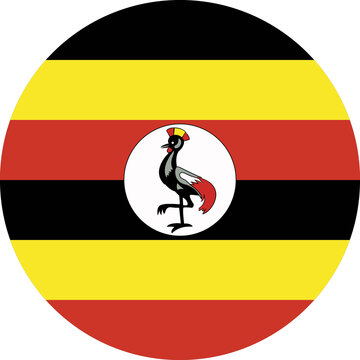 Circle flag vector of Uganda.