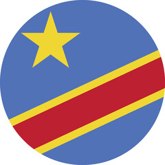 Circle flag vector of Republic of the Congo.