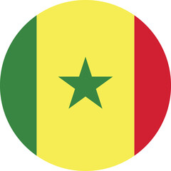 Circle flag vector of Senegal.
