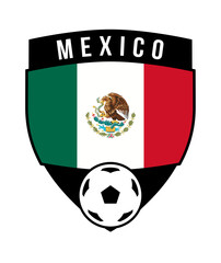 Mexico Shield Team Badge for Football Tournament